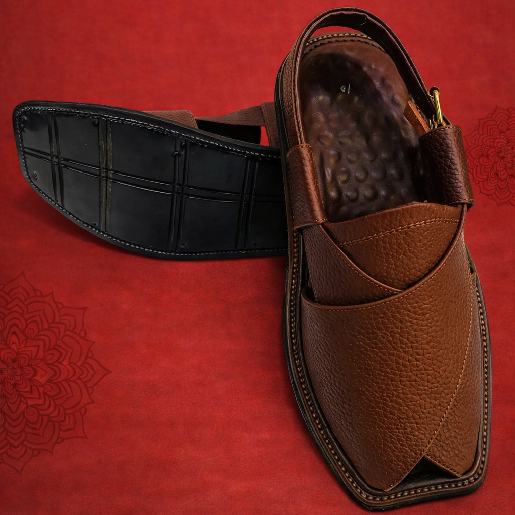 Dotted Brown Smart Zalmi Chappal