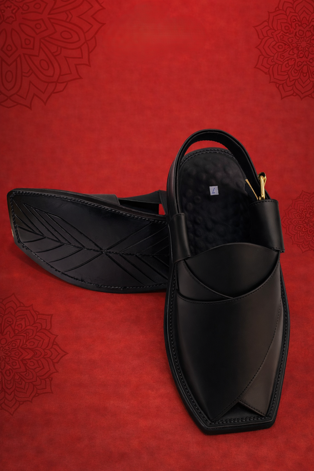 HIGH SOLE Black Zalmi Peshawari Chappal