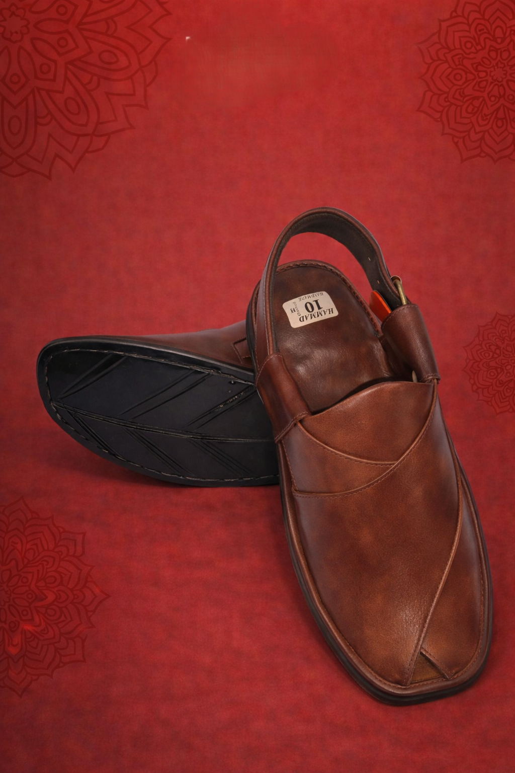 Premium Zalmi Chappal – Rich Brown Leather Comfort