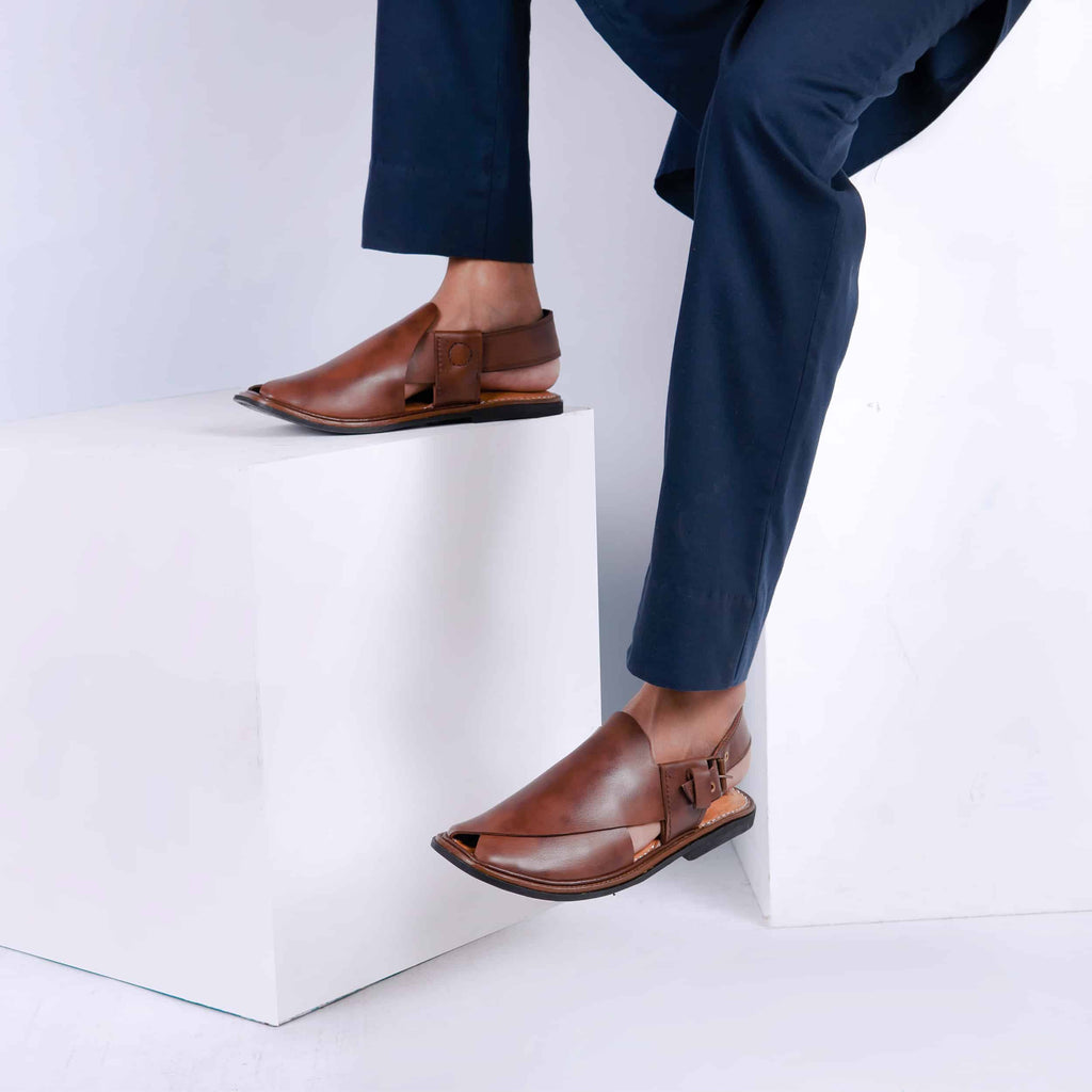 Classic Brown Peshawari Chappal
